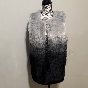 INC International Concepts Ombre Faux Fur Vest